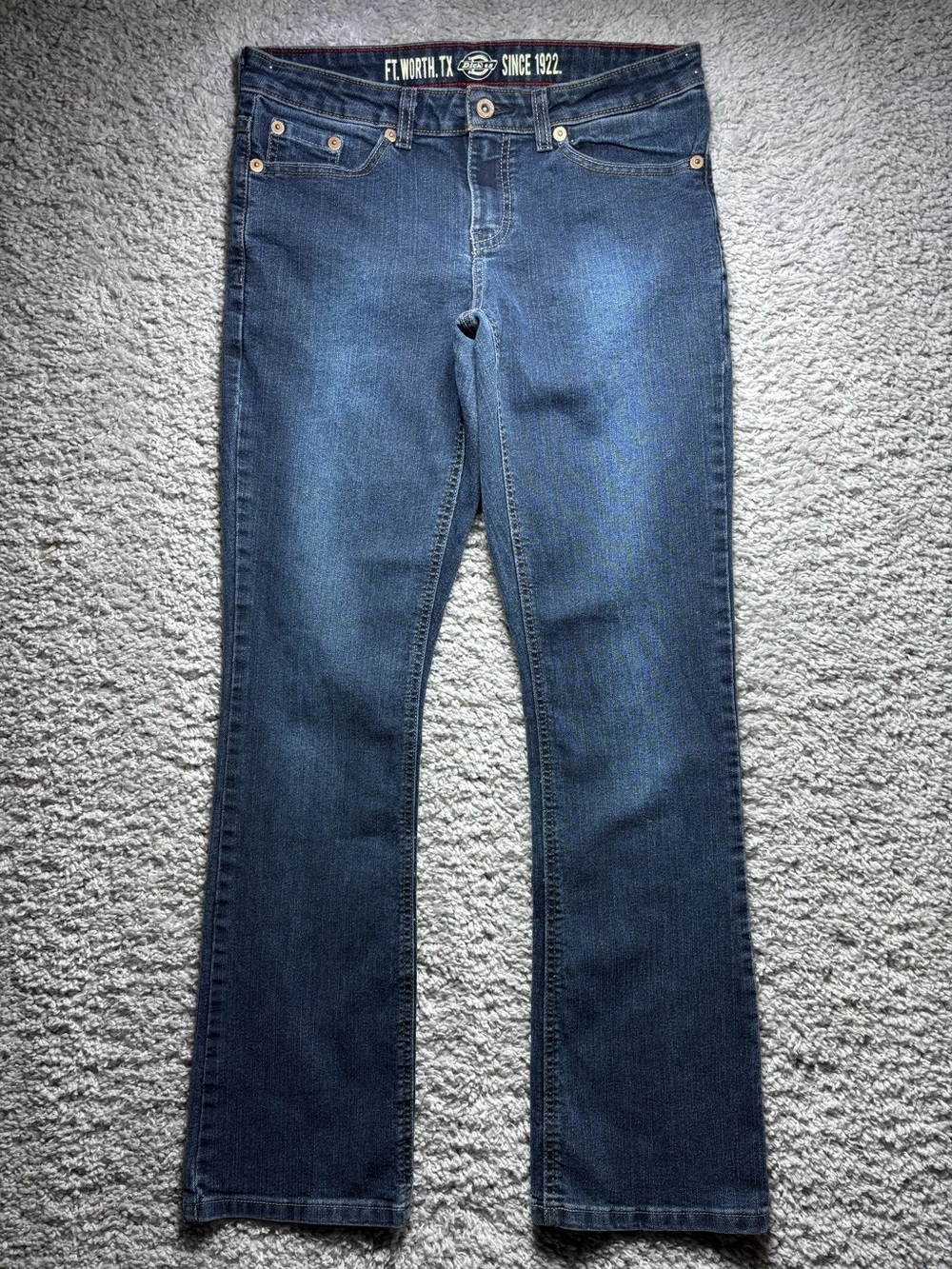 DICKIES Jeans Womens 4 Relaxed Low Rise Flare Boot Utility Streetwear Outdoors